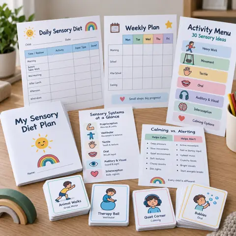 Bonus 4 — SENSORY DIET BUILDER + 30 TEMPLATES